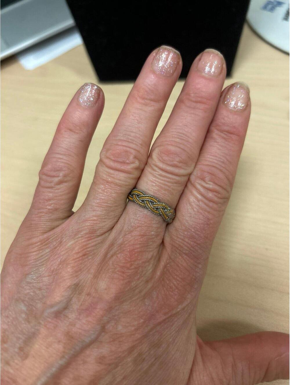 Two Toned Braided Ring